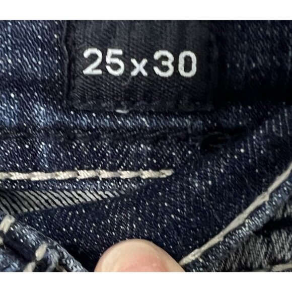 BKE Alec Jeans Buckle Sz 25x30 (27”L) Dark Wash With Fading Straight - Picture 9 of 14